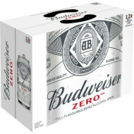 Budweiser Zero Non-Alcoholic Beer, 12 x 355 ml