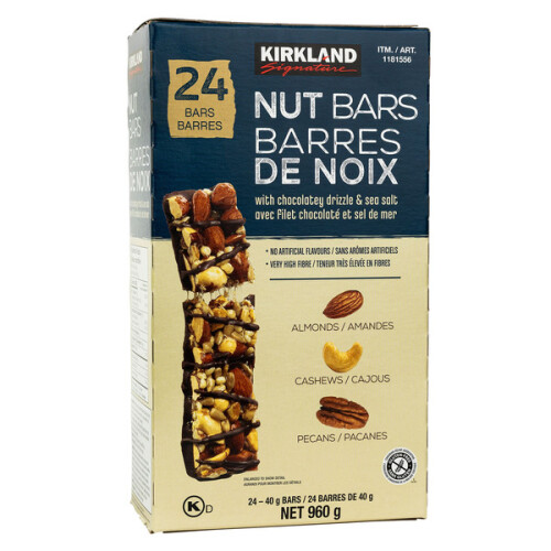 Kirkland Signature Nut Bars, 24 x 40 g Costco, Montreal Grocery