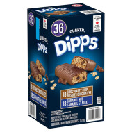 Quaker Dipps Chocolate Caramel Granola Bars Variety Pack 36 Count