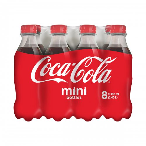 Coca-Cola 300mL Mini Bottles, 8 Pack, 300mLx8 