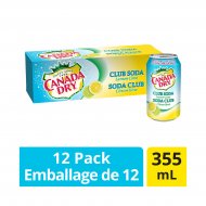 Canada Dry® Club Soda Lemon-Lime 355 mL Cans, 12 Pack Canada Dry® Club Soda Lemon-Lime 355 mL Cans, 12 Pack