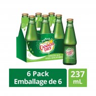 Canada Dry® Ginger Ale 237 mL Glass Bottles, 6 Pack