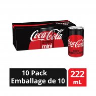 Coca-Cola® Zero Sugar 222mL Cans 10 Pack
