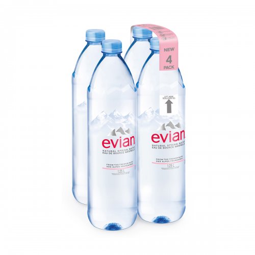 Plastic bottle natural spring water - Evian