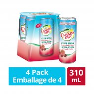 Canada Dry® Club Soda Pomegranate-Cherry 310 mL Cans, 4 Pack 
