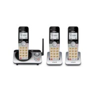 VTech CS5229-3 Silver & Black 3 Handset Extended Range DECT 6.0 Expandable Cordless Phone with Answering System 1Ea