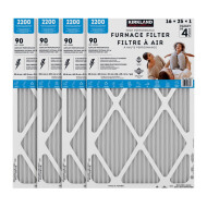 Kirkland Signature 16" x 25" x 1" High Performance Air Filters 4 Count