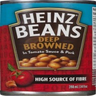 Deep-browned beans with pork & tomato sauce