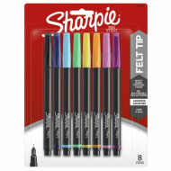 Sharpie Fine Point Pens - Assorted Colours 8 x 0.4 mm