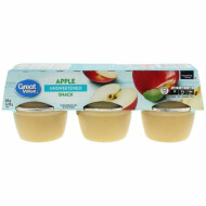 Great Value Unsweetened Apple Snack Cups, 6 x 113 g