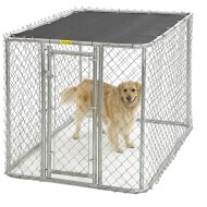 MidWest Chain Link Portable Kennel with Sunscreen