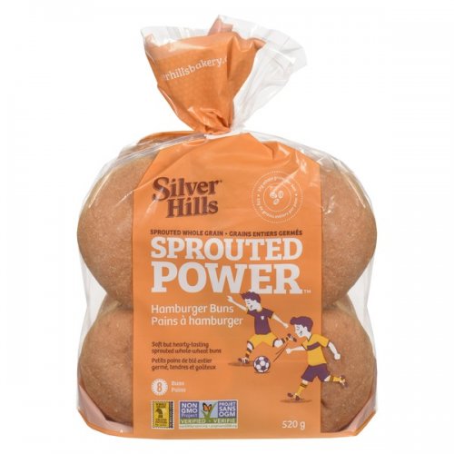 Silver Hills Bakery Whole Grain Sprouted Plain Hamburger Buns 520 g