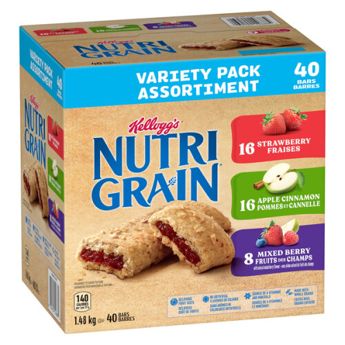 Kellogg's NutriGrain Bar Variety Pack, 40 x 37 g Costco, Vancouver