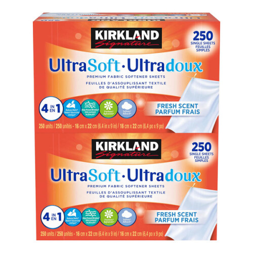 Kirkland Signature Fabric Softener Sheets 2 Count Costco, Montreal