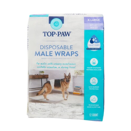 Top paw disposable sales male wraps