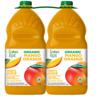 Grown Right Organic Orange & Mango Juice, 2 X 1.89 L