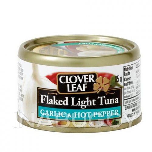 Clover Leaf Flaked Light Tuna Garlic Hot Pepper 85G Sobeys