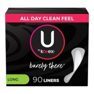 Light Absorbency Long Lenght Thin Liners, Barely There 90 un