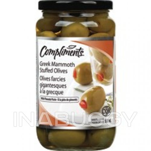 Compliments Olives Greek Mammoth Stuffed 500ML FreshCo, Ottawa