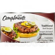 Compliments Burger Beef Tradtional 1.13KG