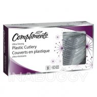 Compliments Plastic Assorted Cutlery (51PK) 1EA