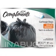 Compliments Garbage Bags Regular Grip n Tie 40EA