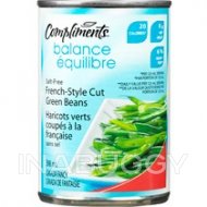 Compliments Balance Salt Free French-Style Cut Green Beans 398ML