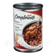 Compliments Beans In Tomato Sauce 398ML