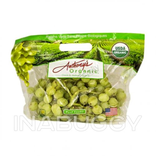 Organic Seedless Green Quip Grapes, 1 lb