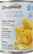 Compliments Balance Peach Slices in Fruit Juice 398ML