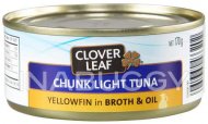 Clover Leaf Chunk Light Tuna YellowFin Broth and Oil 170G