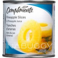 Compliments Pineapple Slices in Juice 398ML