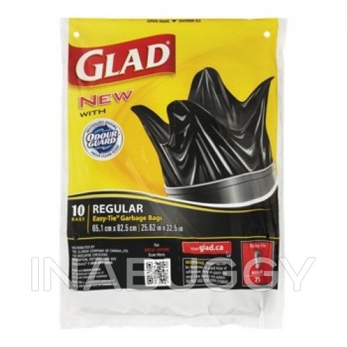 Glad Garbage Bags Easy Tie Regular 10EA - FreshCo, Ottawa Grocery