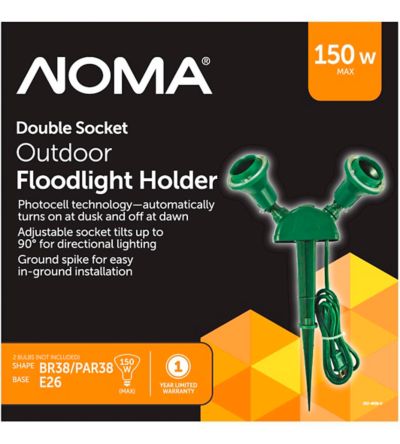 NOMA - Lampe solaire d'extérieur à DEL,détecteur de mouvement 180 degrés ,  résistant aux intempéries, noir