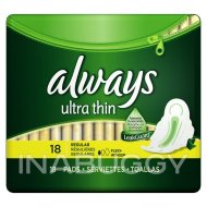 Always Pads Ultra Thin Wings 18EA