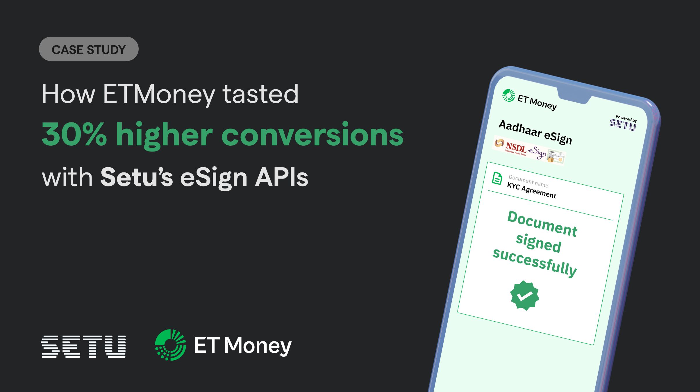 How ETMoney tasted 30 percent higher conversions with Setu’s eSign APIs title image