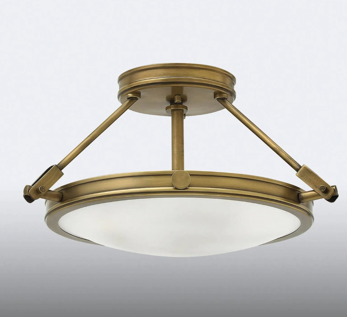 brass flush ceiling light