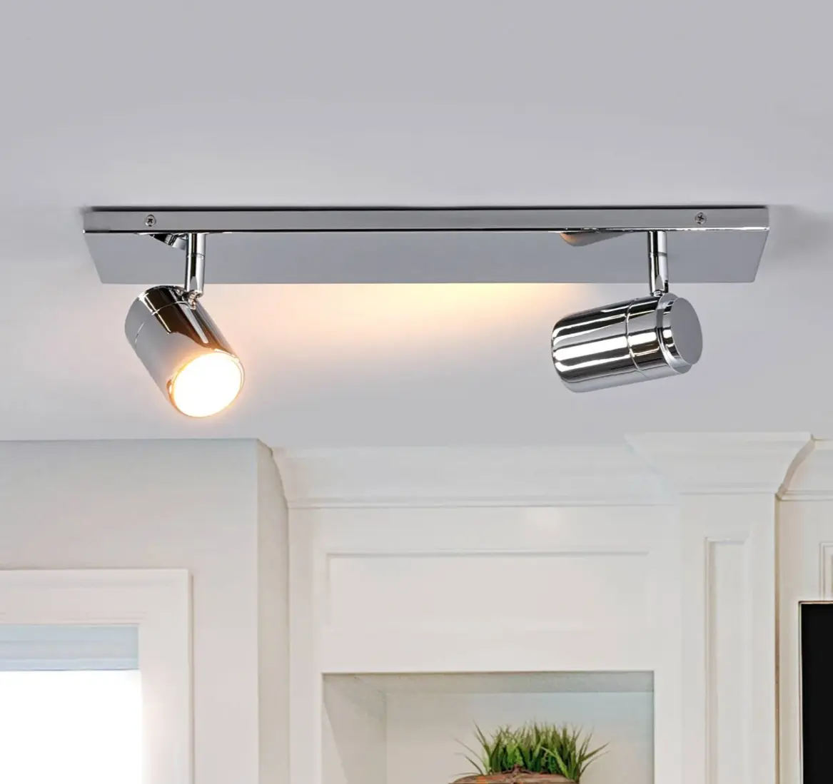 ceiling spotlights bathroom chrome