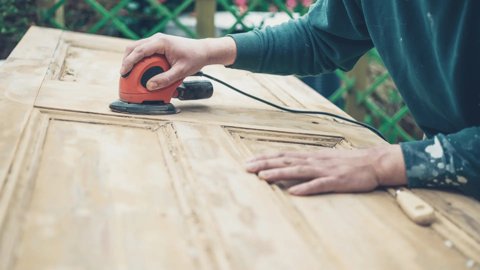 sanding door