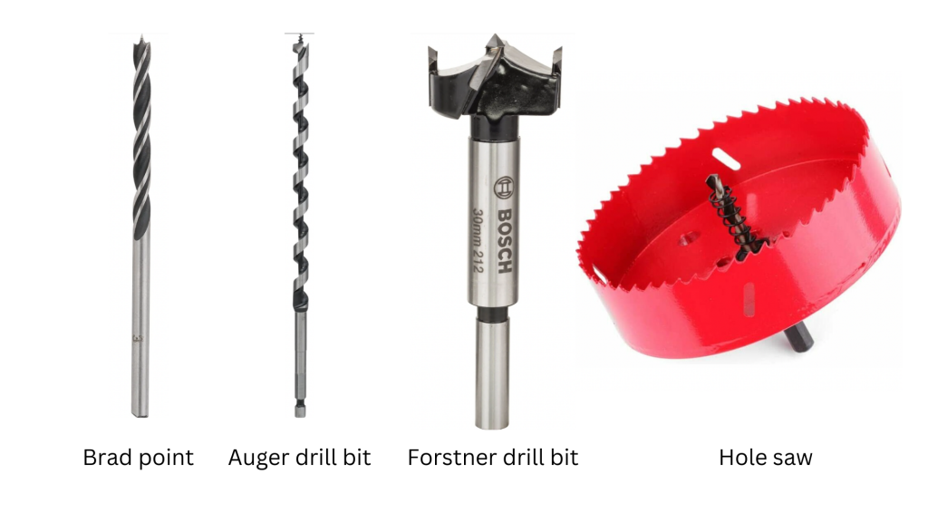 types of wood drill bits