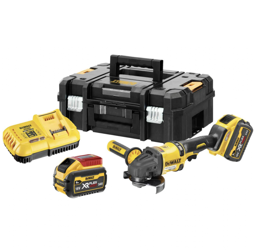 DeWalt DCG418 54v XR Cordless Brushless FLEXVOLT High Power Angle Grinder 125mm