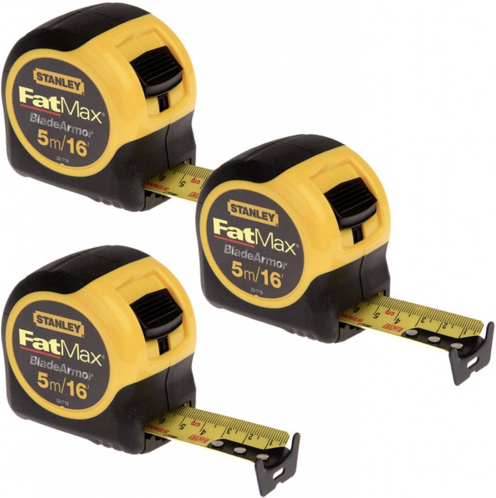 stanley tape measures pack of 3