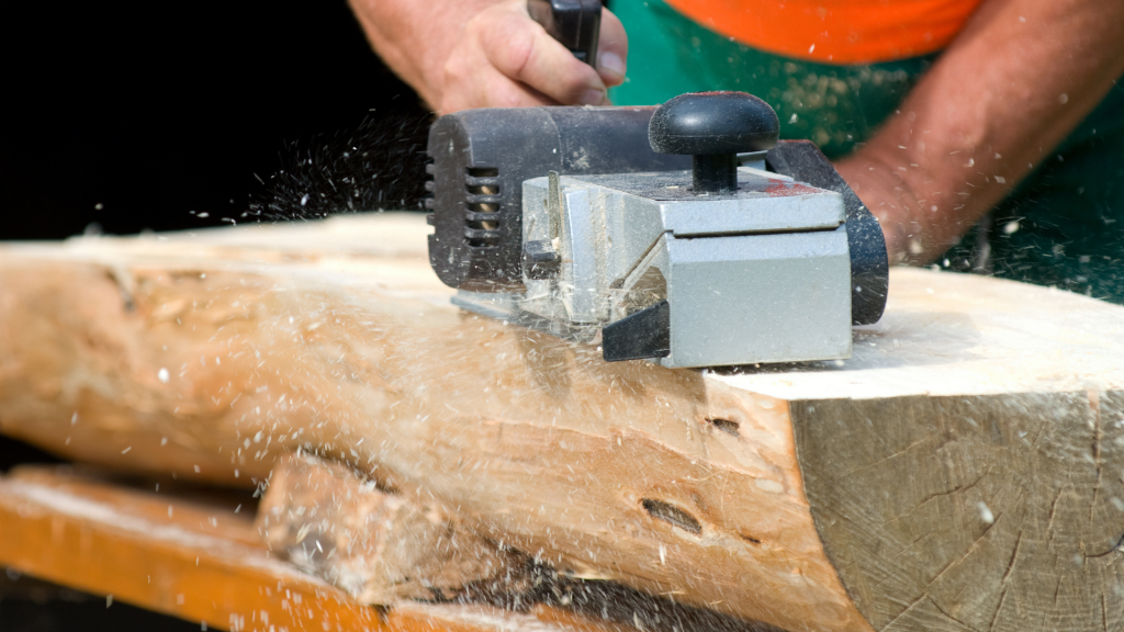 using a wood planer