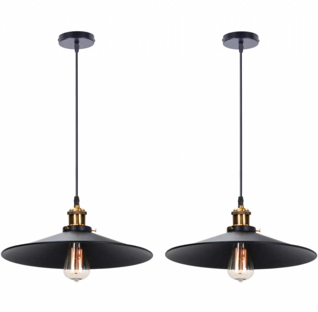 vintage industrial pendant light black