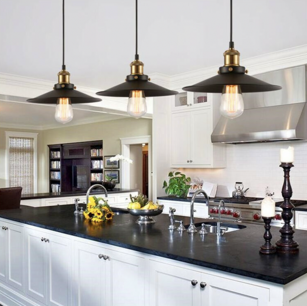Industrial Pendant Light not only above kitchen island