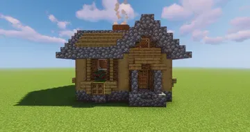 thumbnail for Medium Oak house, L shape, Gable roof (4 bed)