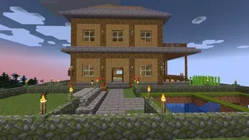 thumbnail for wooden house with chest room underground