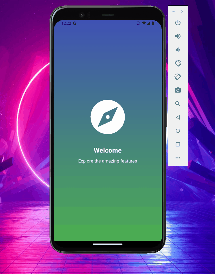 Gradient based Onboarding UI