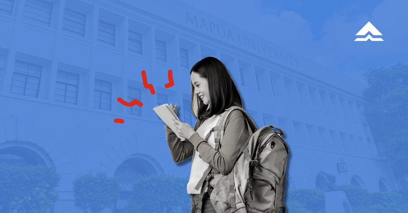 Girl student writing on notebook