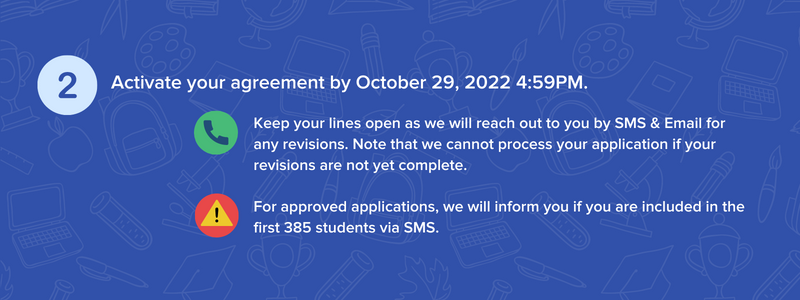Activate your agreement by October 29 4:59 PM